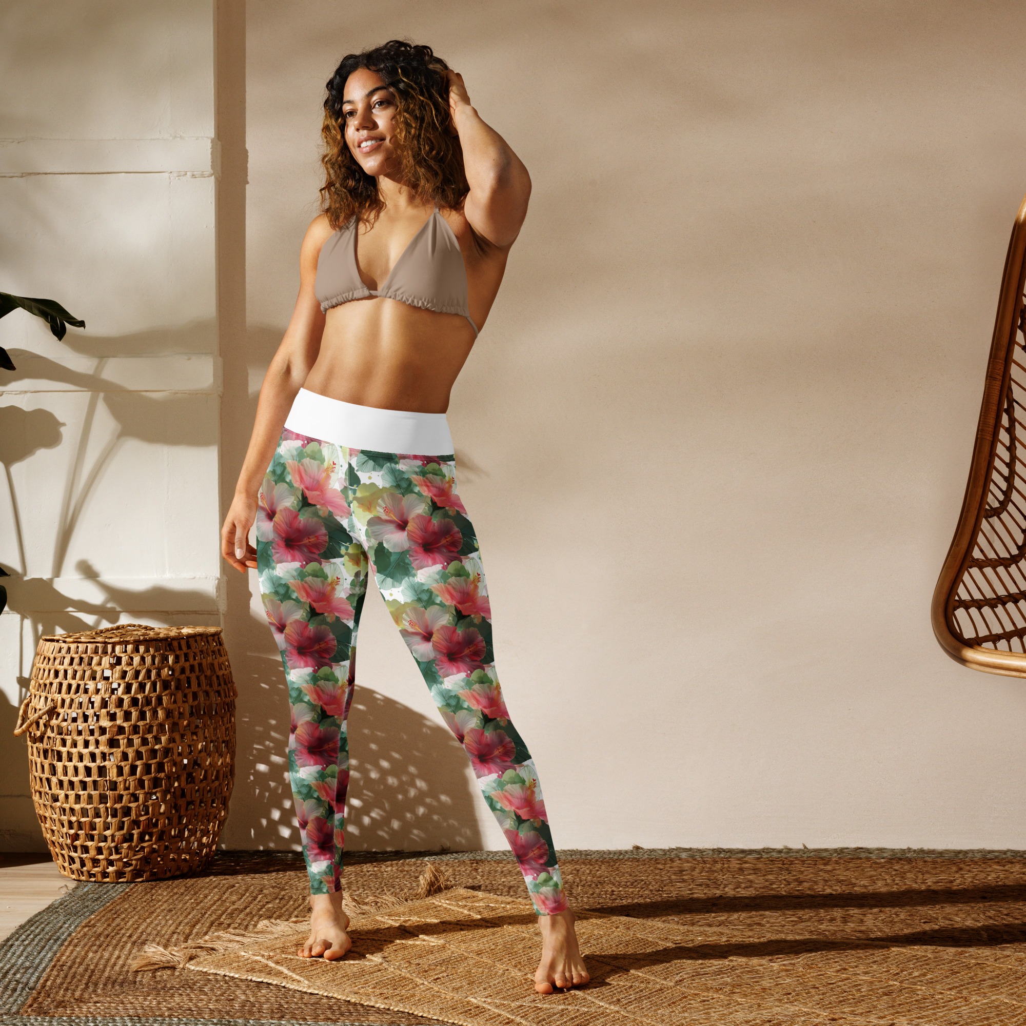 Carlos Hibiscus Yoga-Leggings